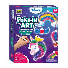 Poke-in art kit for creating magical unicorn dream decor for kids ages 4-9