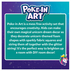 Colorful Poke-In Art unicorn craft set for kids ages 4-9 with magical glitter details