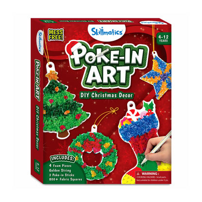 Poke-in Art: DIY Christmas Decor | Mess-Free Art for Kids (ages 4-12)