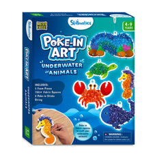 Skillmatics Poke-In Art Underwater Animals craft kit for kids ages 4-9