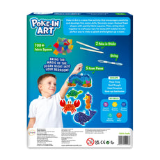 Poke-in Art Kit with underwater animal designs for mess-free kids’ art ages 4-9