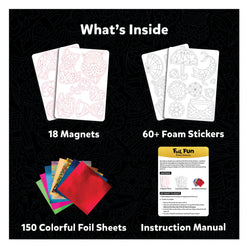 Foil Art Kit Contents for Foil Fun Pretty Patterns No Mess Art Kit Age 7 Plus