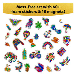 Colorful foam stickers and magnets from Foil Fun Pretty Patterns No Mess Art Kit