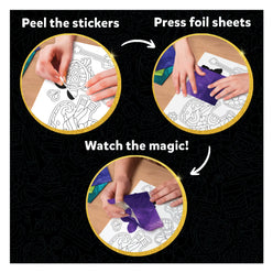 Foil art activity instructions from Foil Fun Pretty Patterns No Mess Art Kit for ages 7+