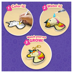 Colorful Unicorn Keychain Coloring Kit from Aqua Puffs Princesses and Unicorns 3D Art Kit