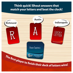 State capitals card game from Rapid Rumble board game for ages 8 and up