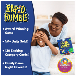 Rapid Rumble board game for ages 6+ with colorful components and dynamic gameplay