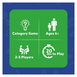 Game information square for Rapid Rumble Board Game ages 6+ featuring gameplay details