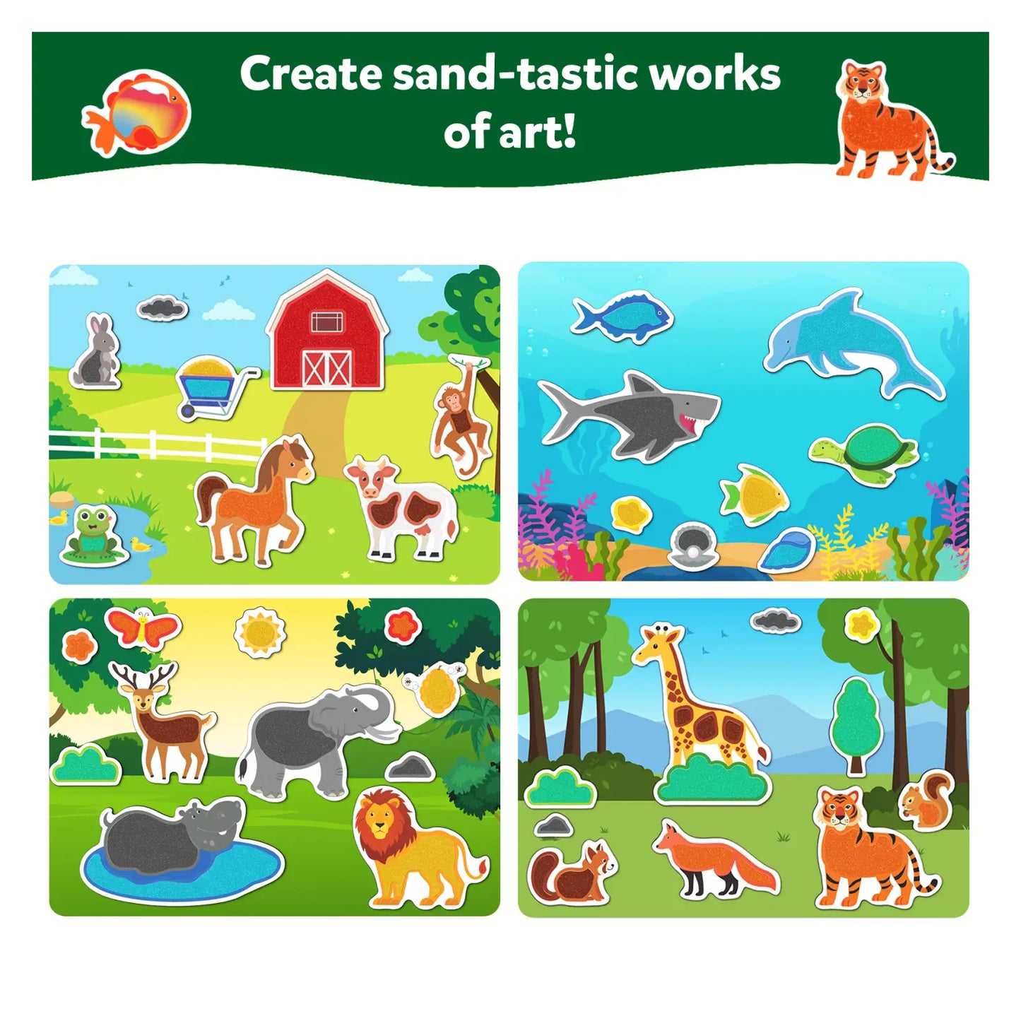 Sand-Tastic Art Animals | Controlled-Mess Sand Art (ages 4-10)