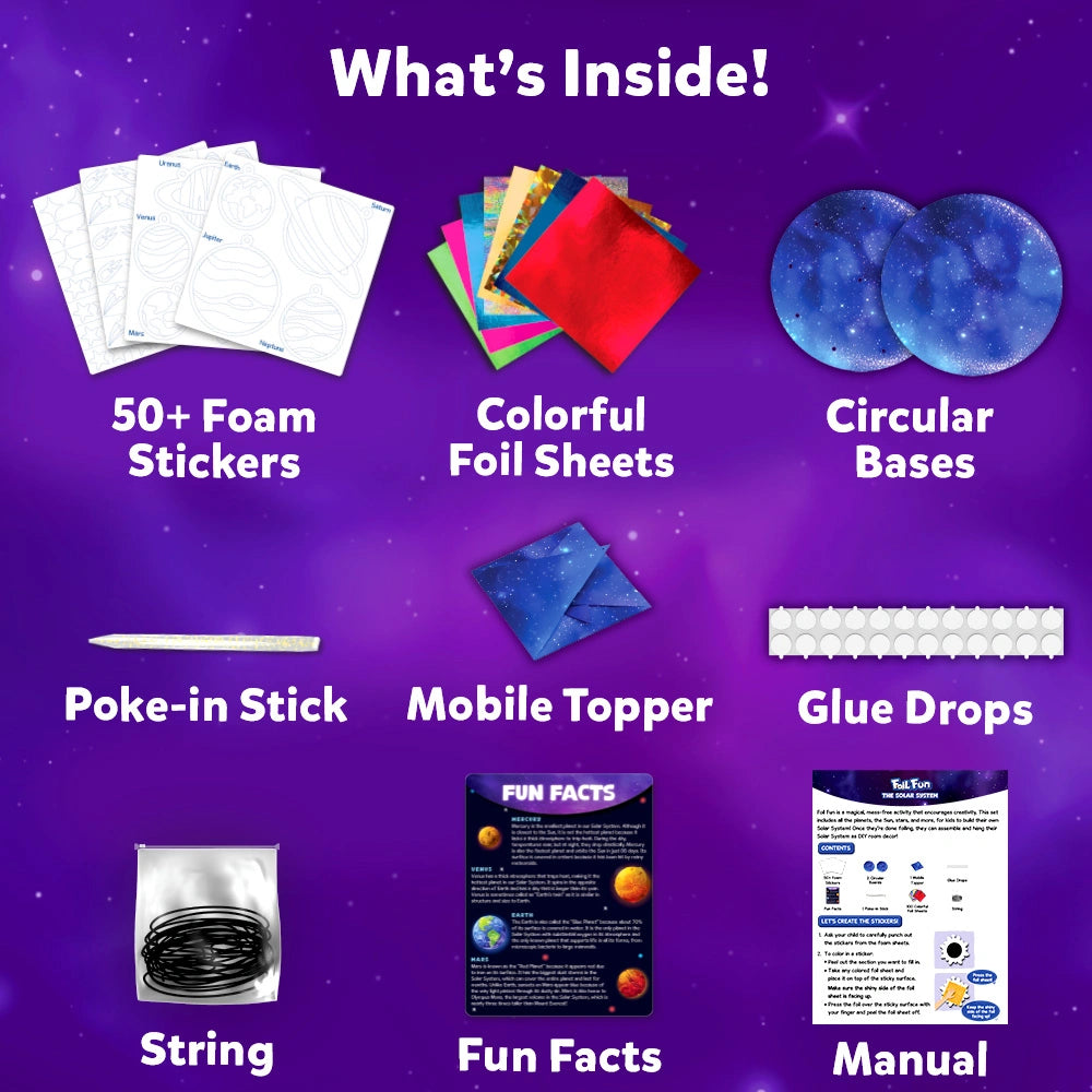 Foil Fun: Solar System | No Mess Art Kit (ages 4-12)