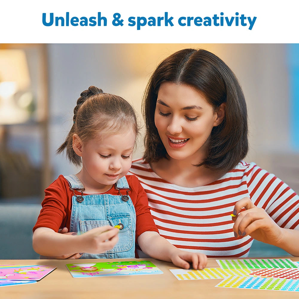 Skillmatics Dot It Sticker Art - Unicorns & Princesses, Mess-Free Fun for Kids