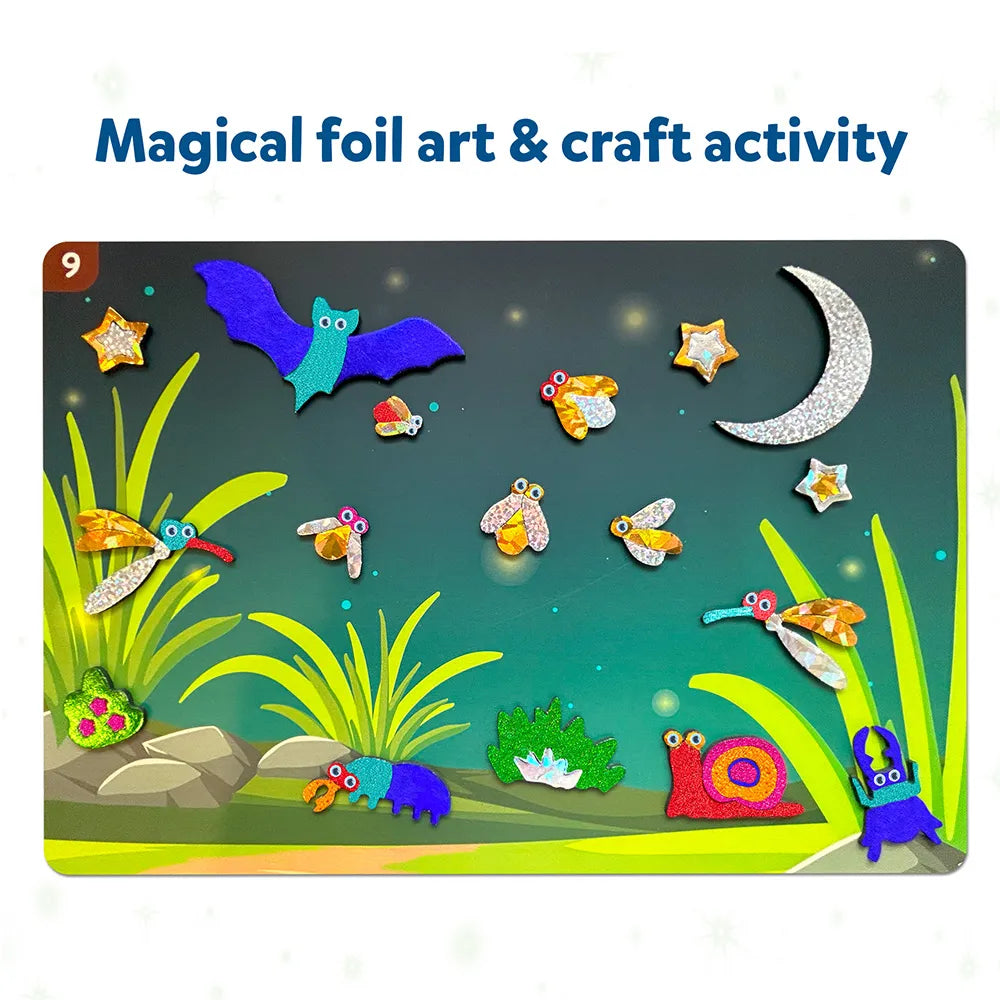 Skillmatics Foil Fun Bugs & Butterflies No Mess Craft Kit, (100+ Piece Art Set)