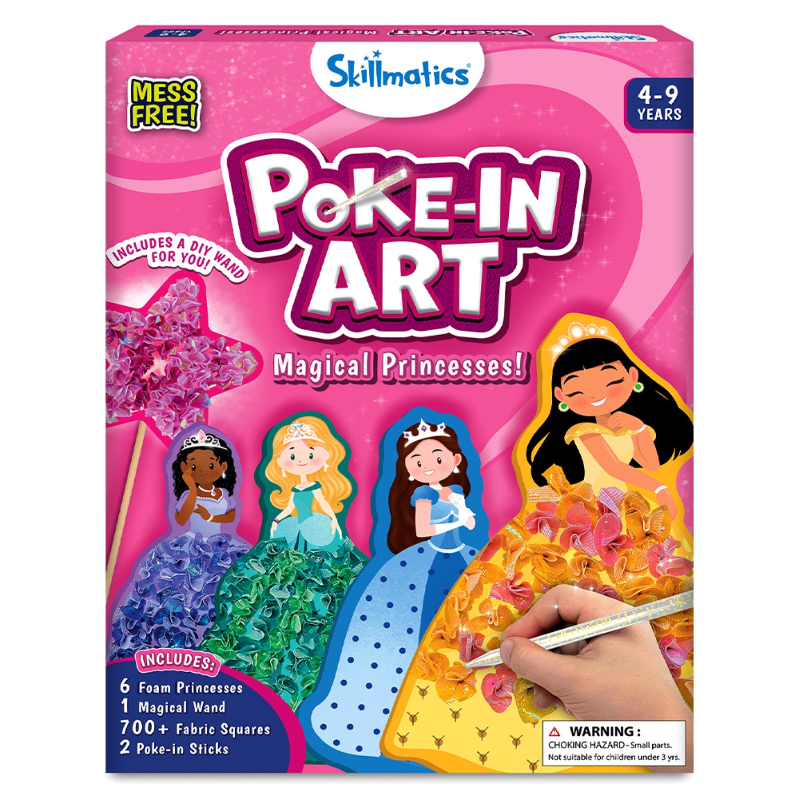 Poke-in art kit for magical princesses featuring colorful princess designs for kids ages 4-9