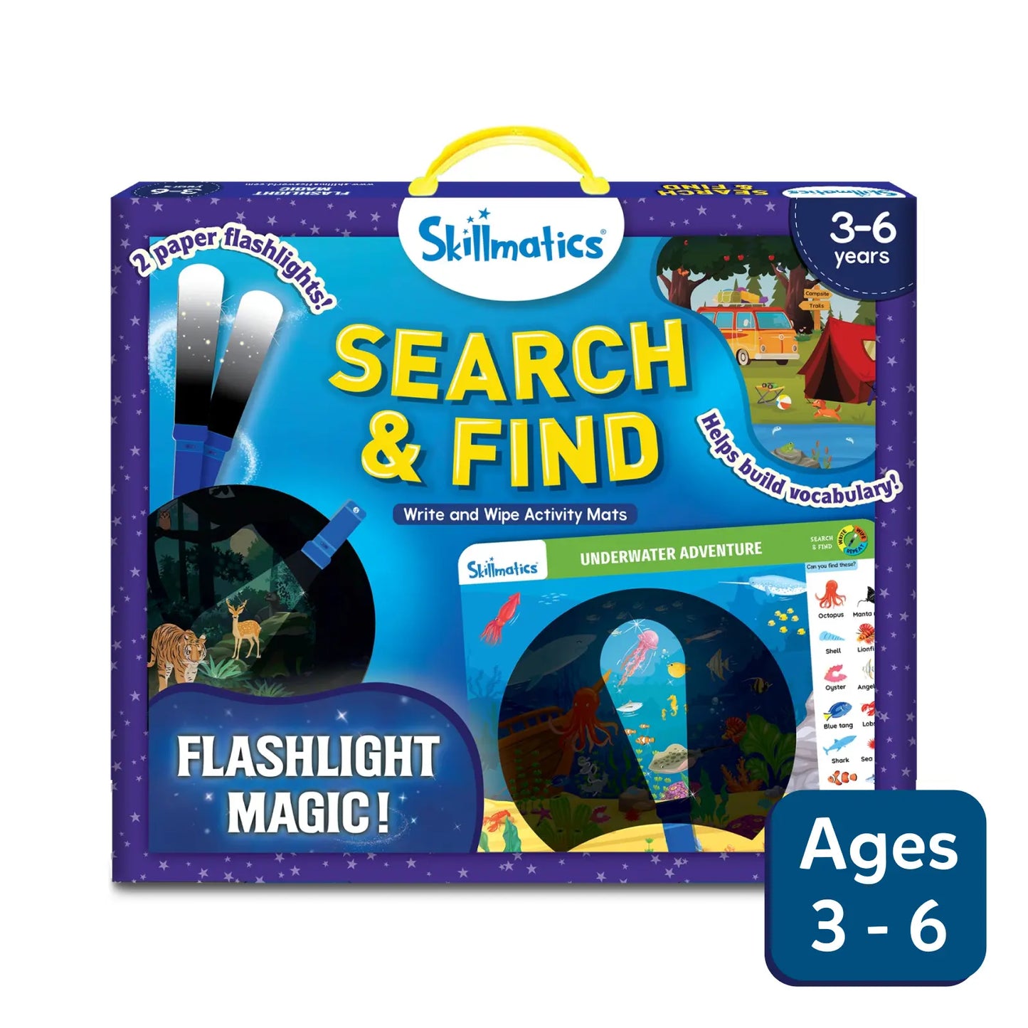 Search & Find Flashlight Magic | Reusable Activity Mats (ages 3-6)