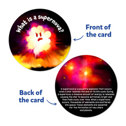 Educational supernova card from the Science Snippets Kit All About Space for ages 7+