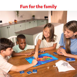 Family playing Scout it Out The 50 States trivia board game excellent for ages 7+
