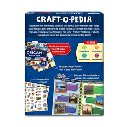 Craft-O-Pedia Origami Puzzle Book for ages 7+ featuring USA-themed fun and tutorials