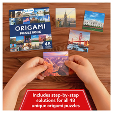Origami puzzle book with folded US landmarks from Craft-O-Pedia All Around The USA