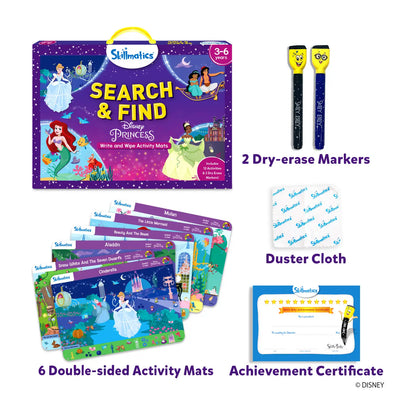 Search & Find: Disney Princesses | Reusable Activity Mats (ages 3-6)