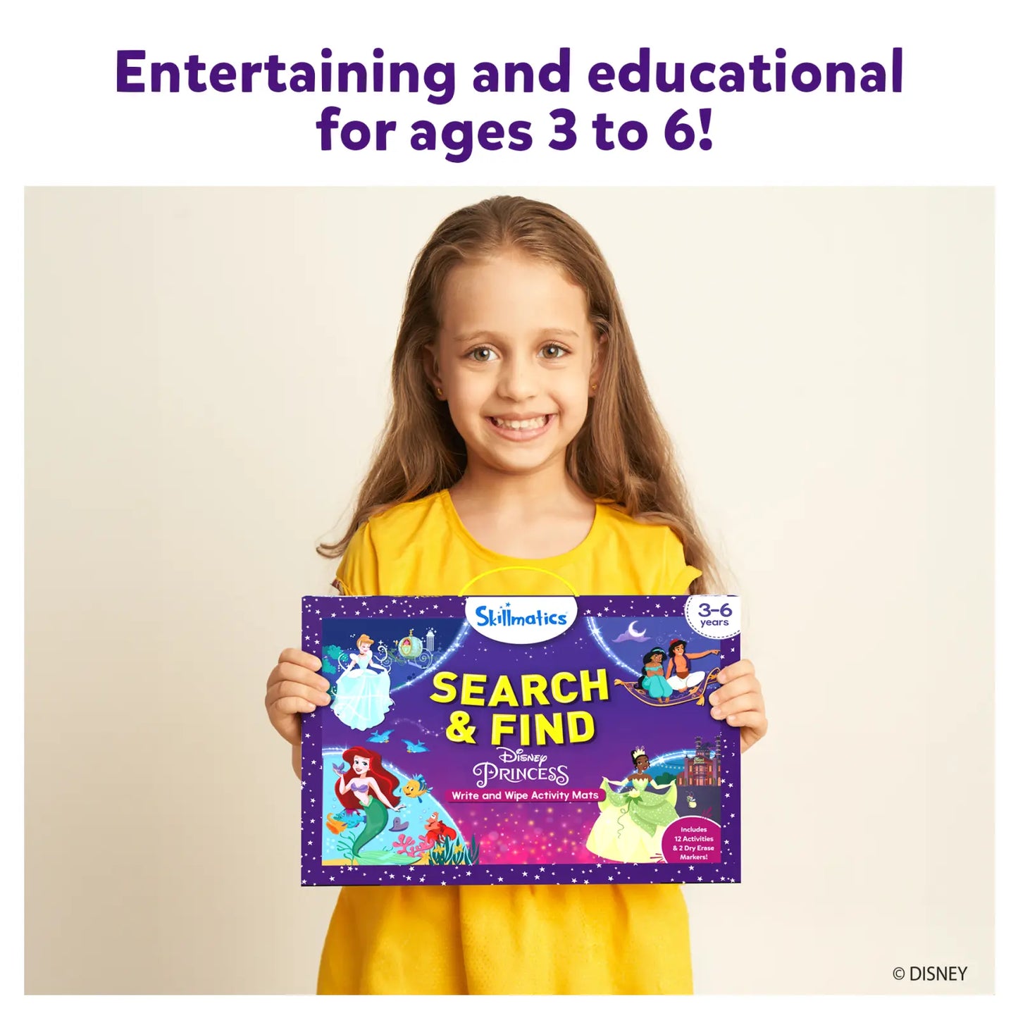 Search & Find: Disney Princesses | Reusable Activity Mats (ages 3-6)