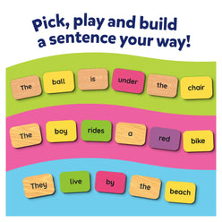 Word tiles for sentence building activity in Sentence Search for ages 5 to 8