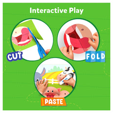 Interactive play instructions for Snip Snip Amazing Animals Art & Craft Activity Kit