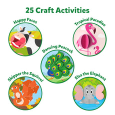 Craft activity set for children featuring animal-themed art and craft supplies