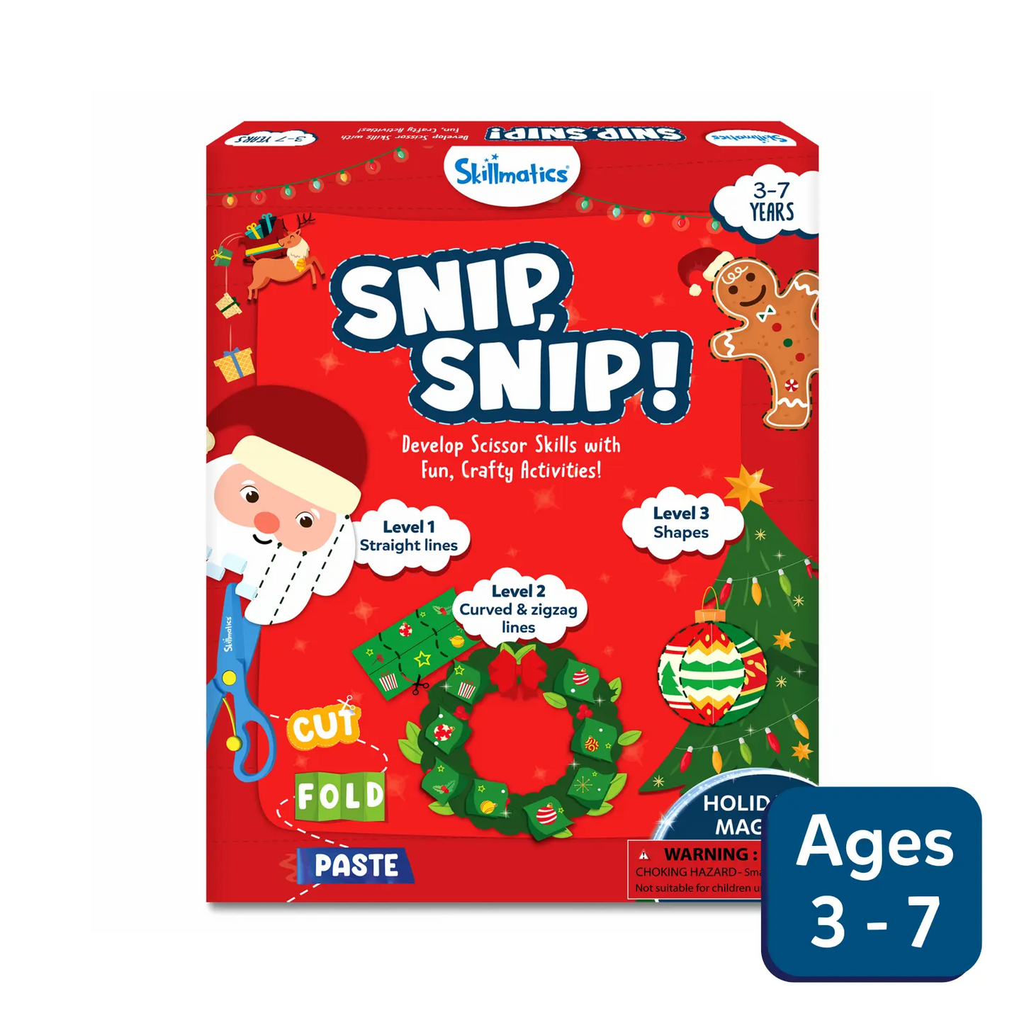 Snip Snip! Holiday Magic | Art & Craft Activity Kit (ages 3-7)