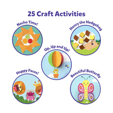Craft activity examples from Snip Snip Art and Craft Activity Kit for ages 3-7