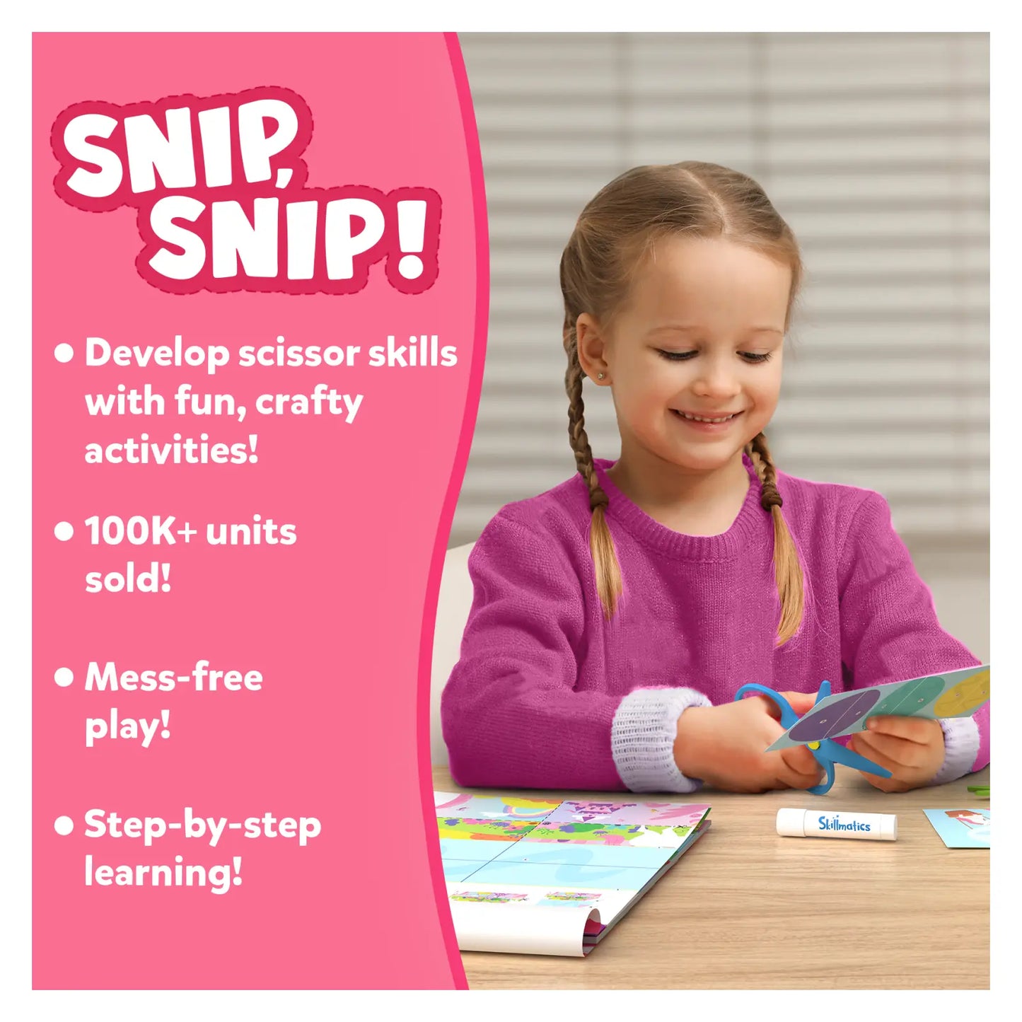 Craft activity set for kids featuring Snip Snip Unicorn & Princesses Art Craft Kit