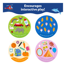 Colorful Spot-It Games included in Spot and Learn Flash Cards for Toddlers ages 2-5