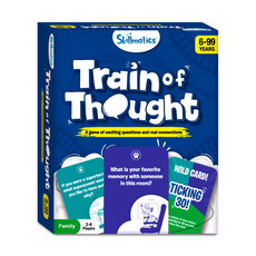 Train of Thought card game for family and kids ages 6+ focusing on fun conversation starters