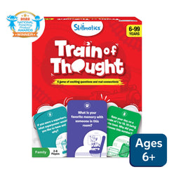 Train of Thought family game with conversation starter cards for ages 6 and up