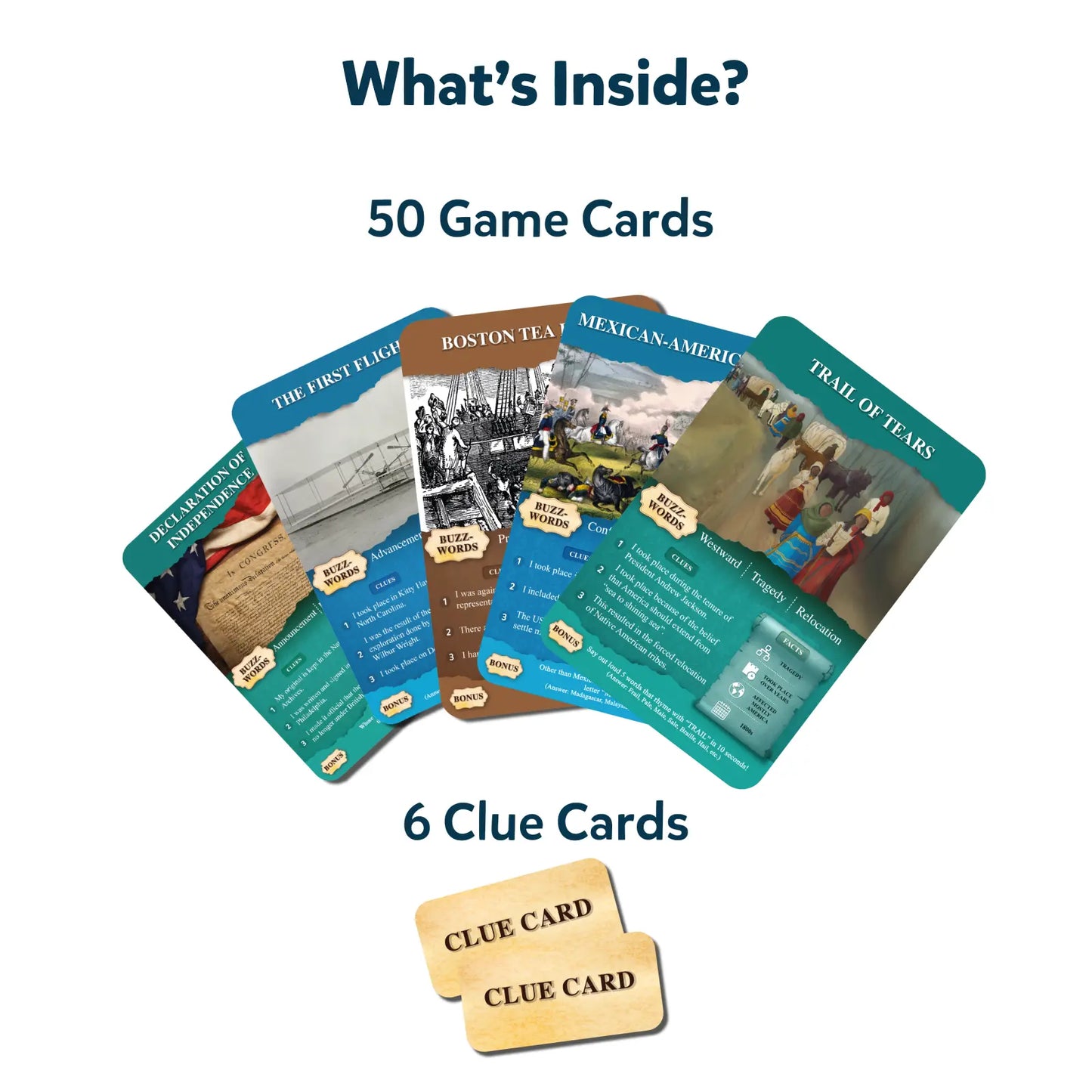 History-themed card game from Science Snippets Animals & Guess in 10 US History