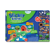 Skillmatics Reusable Sticker Stories Activity Set showing Animal Adventures for ages 3-7