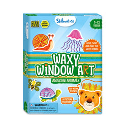 Waxy Window Art Kit featuring Amazing Animals for DIY Crafting for ages 5-12