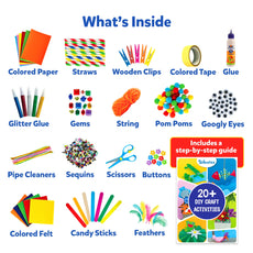 Craft supplies assortment in Ultimate Art & Craft Activity Chest for kids aged 6-13