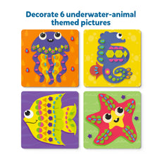 Colorful underwater animal craft pictures for Kids Fun with Foam Under the Ocean Sticker Art