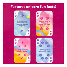 Unicorn fun fact playing cards from Unicorn Cards 15 Pack Playing Cards Set for kids