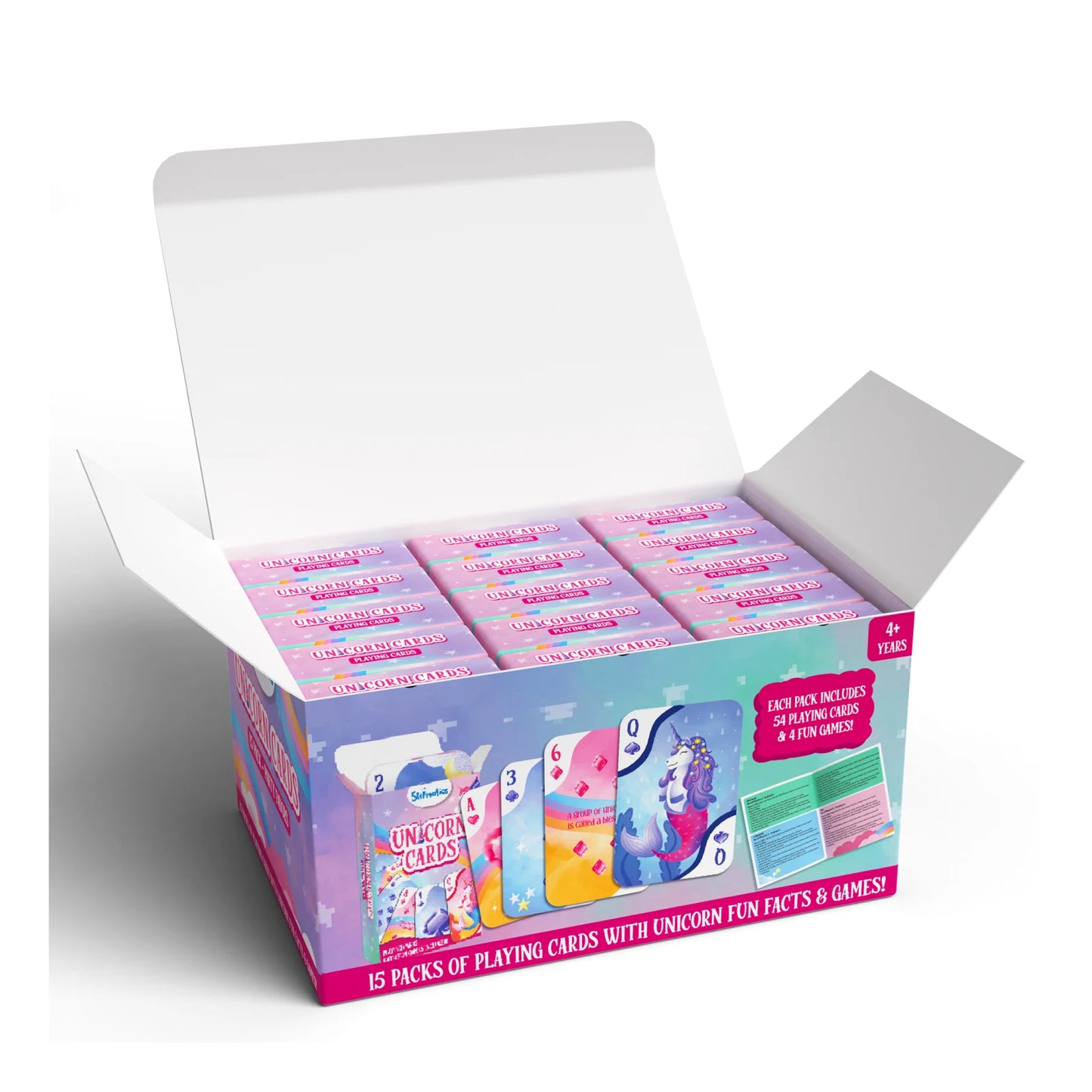 Unicorn Cards | 15 Packs Playing Cards Set (ages 4-7)