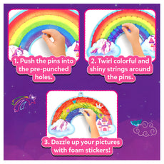 Rainbow String Art Craft Instructions for Super Strings Unicorn Magic Kids’ Art Kit