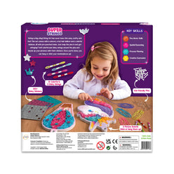String art craft kit featuring a colorful unicorn design for kids ages 6-12