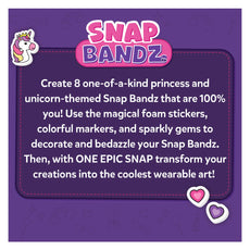 Snap Bandz Princess and Unicorn-Themed Craft Kit for Kids Ages 4-10