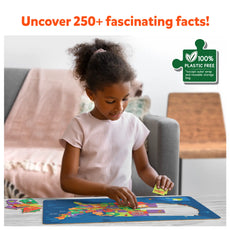 United States map puzzle for kids ages 6-12, educational puzzle game for learning geography