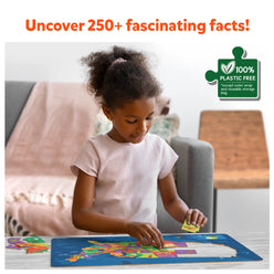 United States map puzzle for kids ages 6-12, educational puzzle game for learning geography