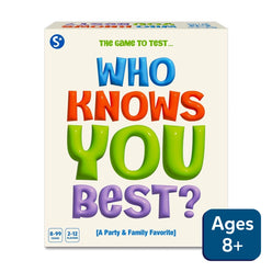 Who Knows You Best board game for family and parties ages 8+ displayed front view