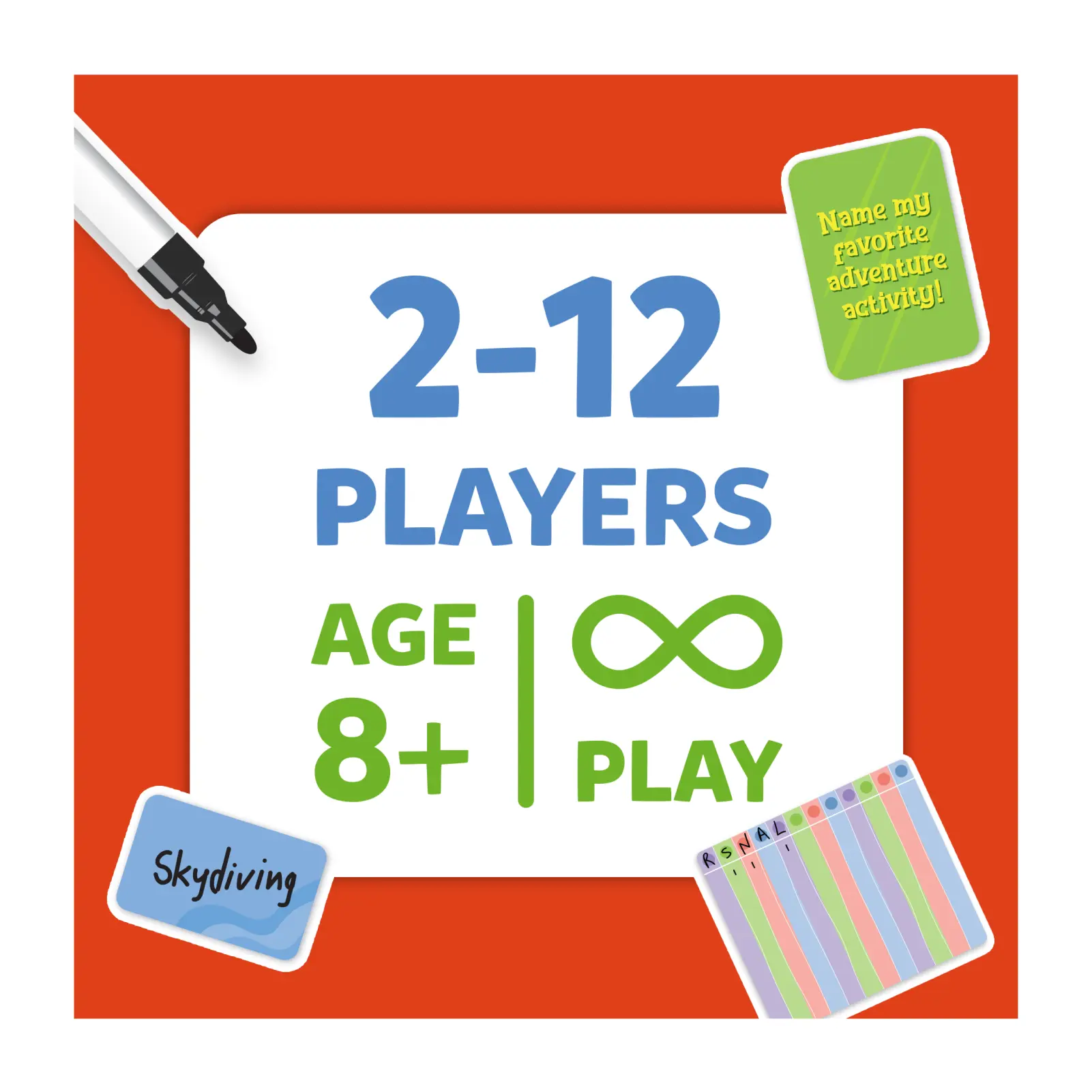 Adventure game box for Who Knows You Best Family and Party Card Game ages 8+