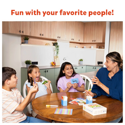 Family playing Who Knows You Best? family and party card game for ages 8+