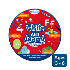 Educational write and wipe learning kit with reusable cards for Toddlers ages 3 to 6