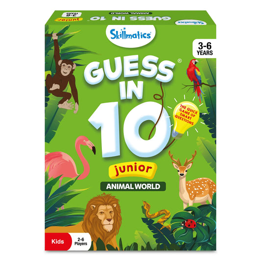 Skillmatics Card Game - Guess in 10 Junior Animal World, for Ages 3 to 6